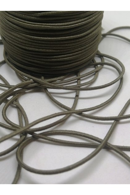 1.5 Mm Rubber Rope Khaki Color 20 Meters