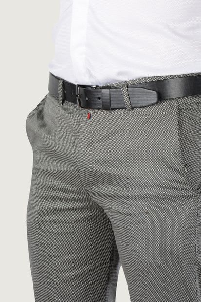 Terapi Men Erkek Antrasit Slim Fit Italyan Kesim Keten Pantolon - 4