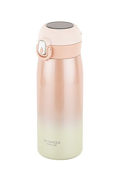 Okadı Pink Stainless Steel Thermos with Temperature Indicator 400ml