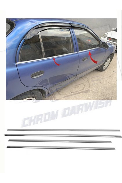 Hyundai Accent Yumurta Kasa 1998 Cam 4 Parça Çıtsaı Krom