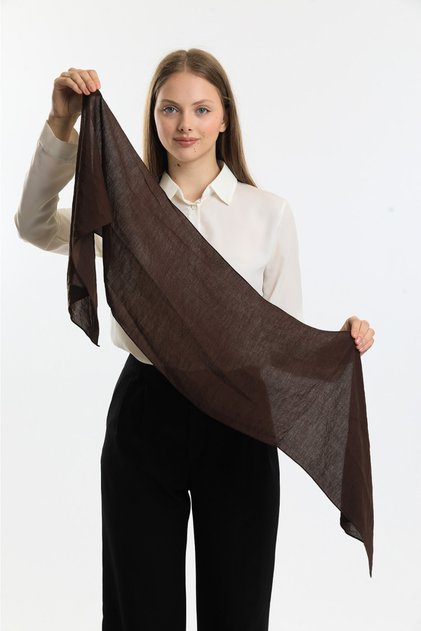 Eșarfă Voile (Mărimea medie 30-150 cm este îngustă... Nu șal! !!! ) Maro