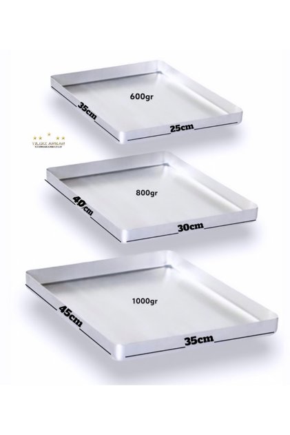 Aluminum Baklava Pastry Tray Set of 3