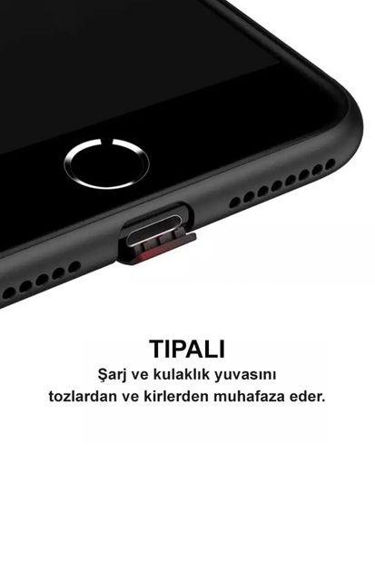 CEPSTOK Apple Iphone 11 Kılıf Ultra Ince Tıpalı Soket Korumalı Kamera Korumalı Mat Siyah Slim Silikon - 3
