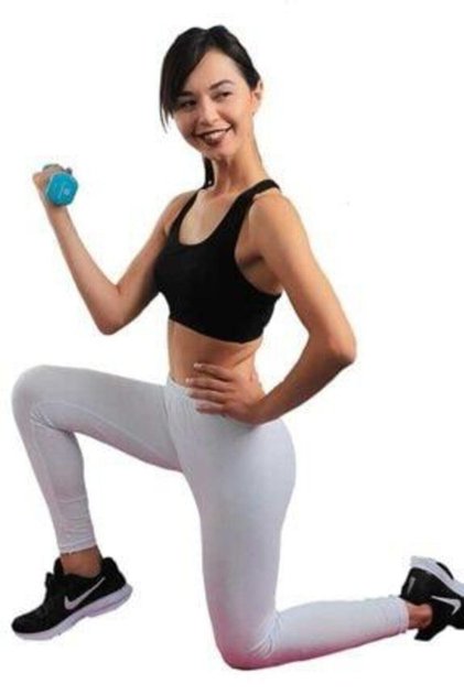 Women's White High Waist Leggings V4000