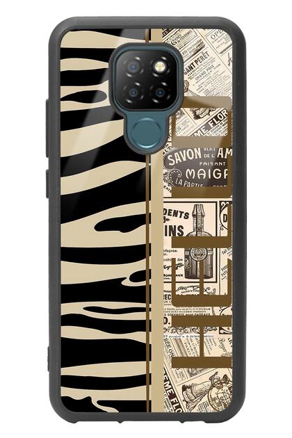 General Mobile Gm 20 Zebra Newspaper Design Glossy Phone Case