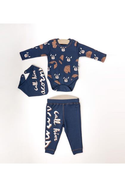 Erkek Bebek Önlüklü Pantolon Set