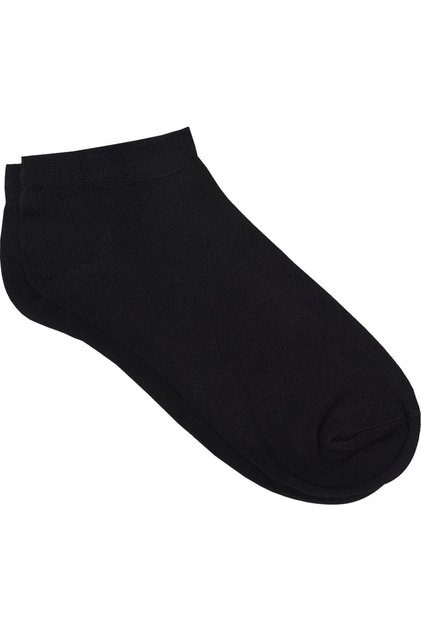 12'li Basic Pamuk Unisex Siyah Patik Çorap