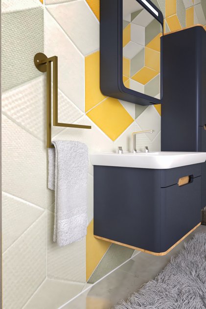 Lotus Wall Banyo Havluluğu, Havluluk Duvara Monte