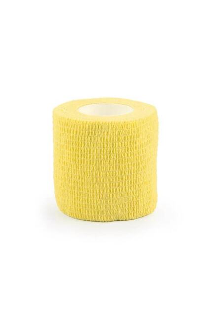 Kendinden Yapışkanlı Elastik Coban Bandaj Sarı Renkli 5 Cm