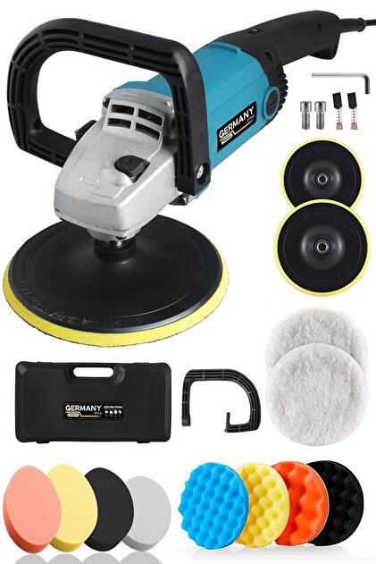 Germany Style 1600 Watt Polisaj Makinesi Seti 12 Parça Pasta Cila