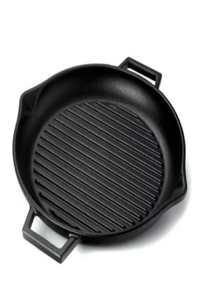 Cast Iron Grill Pan, Metal Handle. Diameter (Ø) 30 cm