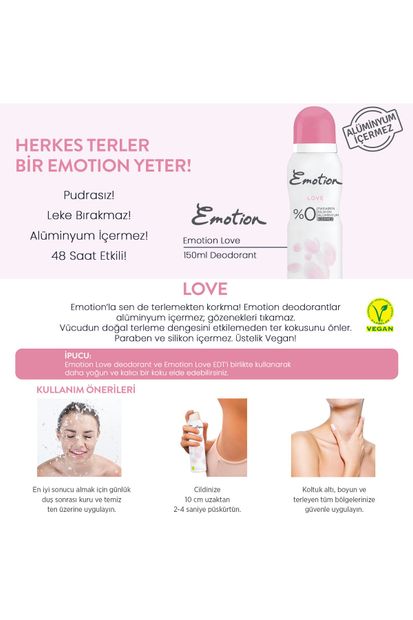 Emotion Pink Secret Deodorant 150ml Ve Duru Detox Greyfurt Duş Jeli 500ml - 6