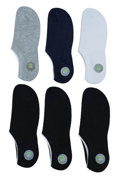 Men's 6 Pairs Summer Seamless Bamboo Snekers Zero Size Ballerina Socks Premium Series