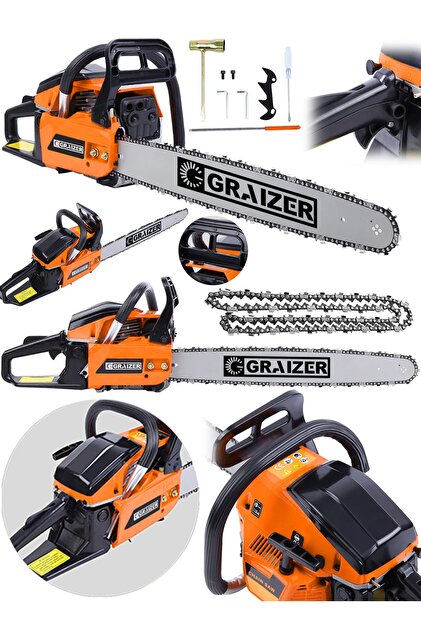 【希少】海燕185F BnD180F オシア別注平政 豪華3点セット12 Graizer Alman Turbo 9200 Benzinli Ağaç Odun Dal Kesme Makinesi