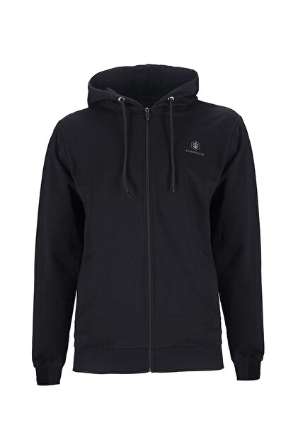 Lumberjack Sn72 Siyah Renk Kapşonlu Fermuarlı Sweatshirt - Fiyatı