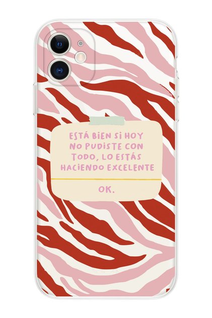 Iphone 11 Compatible Premium Transparent Silicone Phone Case with Esta Bien Si No Problem Design
