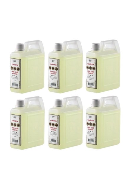 Limon Kolonyası 1 Lt 80 Derece - 6 Adet Bidon