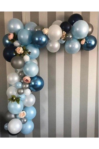Chrome Blue Blue Tone Special Day Concept Balloon Balloon Chain