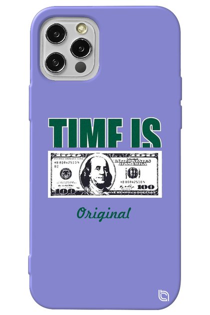 iPhone 13 Pro Max Lilac Premium Velvet Money Patterned Silicone Phone Case