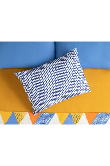 Unique Trine Cotton Single Pillow Case 50x70 Cm Navy Blue