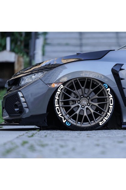 White 3D Tire Lettering - 2.5 cm, Compatible Mopar Lettering, 8 Pieces