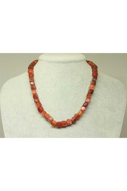 Agate Stone Cube Shaped Pendant 7-8mm Range (with clip) (23835)