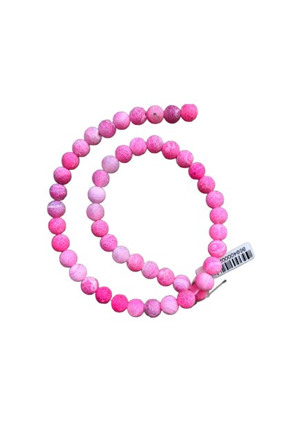 Pink Agate Natural Stone String- 8 Mm Jewelry Material