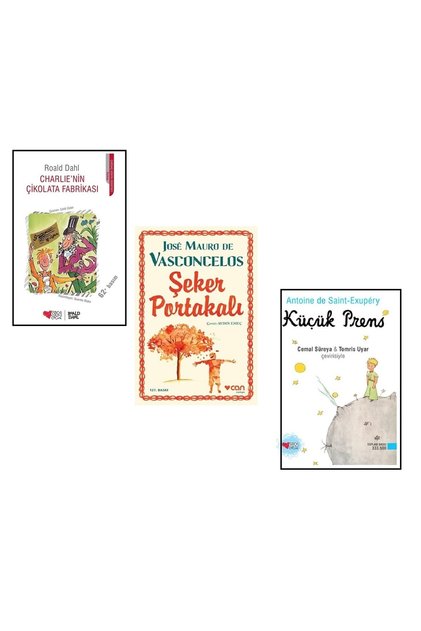 Şeker Portakalı, Charlie'nin Çikolata Fabrikası, Küçük Prens (Set of 3 Books)