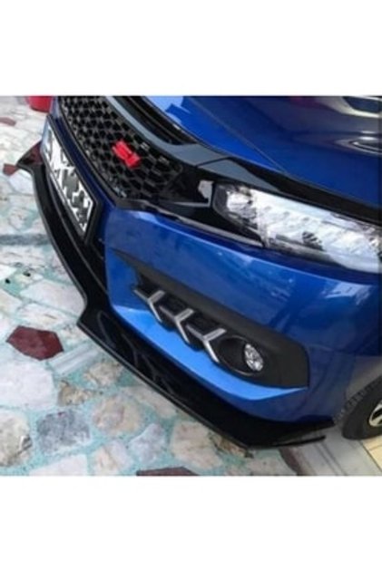 Honda Civic Fc5 Ön Tampon Altı Lip 3 Parça Abs Plastik Piano Blac