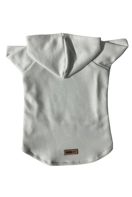 Hooded Sweatshirt Dog And Cat Clothes & Dress - Plain White