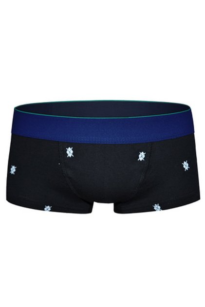 Patterned Black Short Men's Boxers