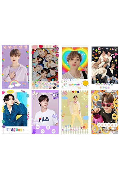 postifull Bts Poster Seti, Arkası Yapışkanlı K-pop Poster Kolaj