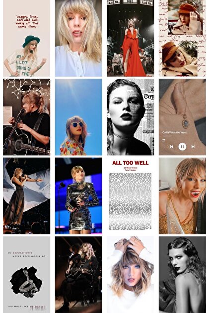 postifull Taylor Swift Poster Seti, Taylor Swift Kolaj Seti