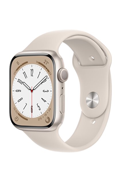 Apple Watch Series 8 45mm GPS Yıldız Işığı Alüminyum Kasa ve Spor