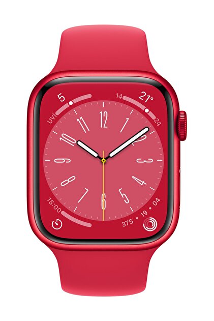 Apple Watch Series 8 45mm GPS Kırmızı Alüminyum Kasa ve Spor