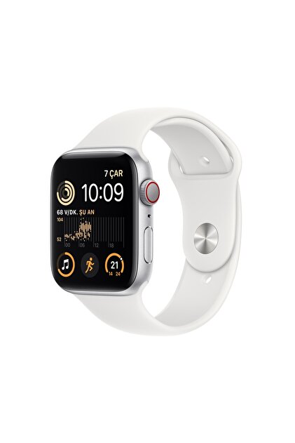 Apple Watch SE GPS + Cellular 44mm Gümüş Alüminyum Kasa ve Beyaz