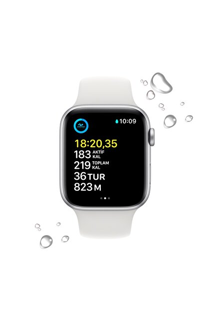 Apple Watch SE GPS + Cellular 44mm Gümüş Alüminyum Kasa ve Beyaz