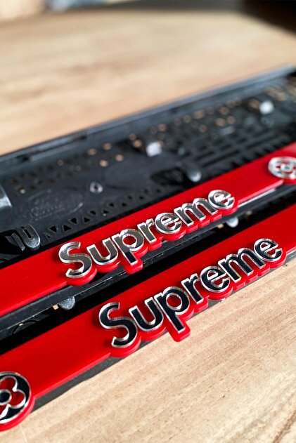 Pleksimanya Supreme Logolu Takmatik Plakalık Çift - Fiyatı, Yorumları