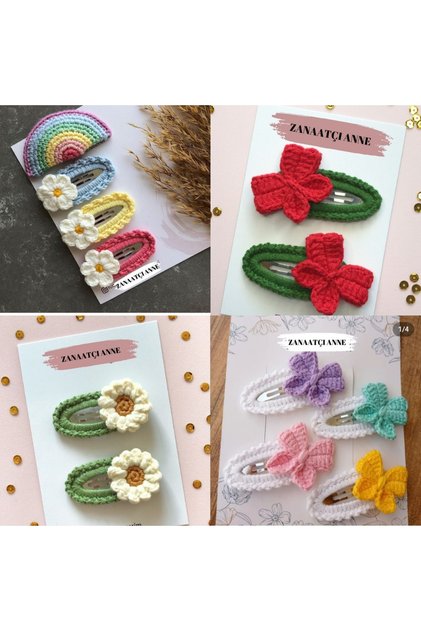 12-Piece Handmade Amigurumi Knitted Kids Buckle Set