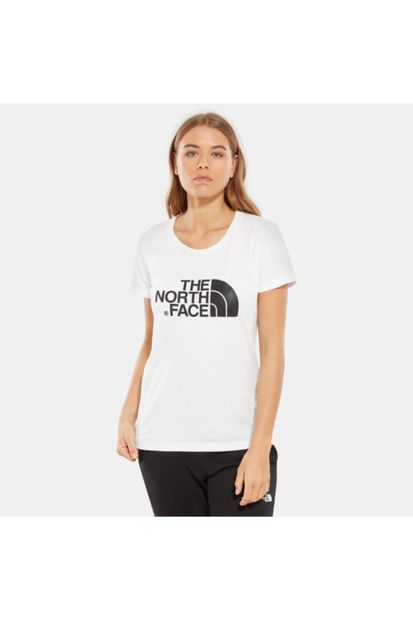 THE NORTH FACE Kadın Beyaz Easy Kısa Kollu Tişört - 1