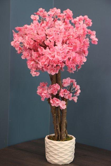 Yapay Küçük Japon Bahar Dalı Ağacı 80 Cm Pembe