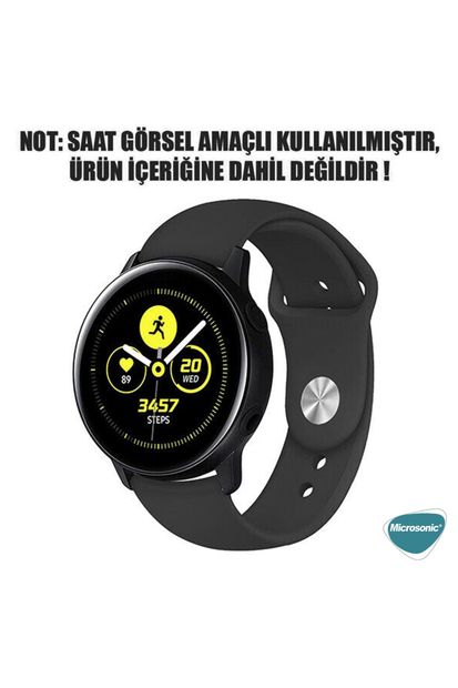 Microsonic Lacivert Samsung Galaxy Watch 3 UyumluSilicone Sport Band Kordon 45mm - 2