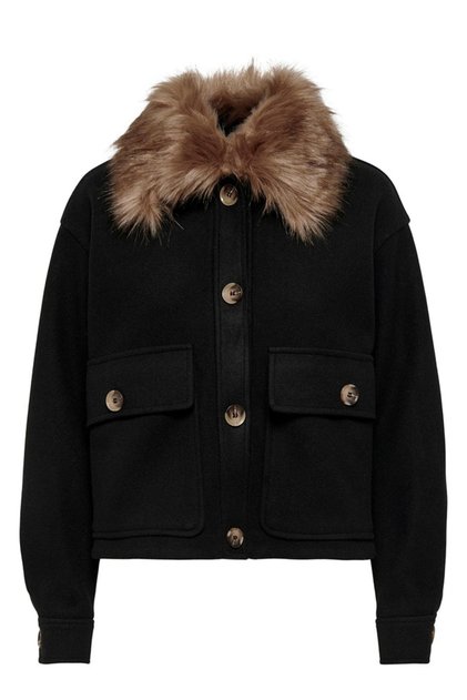 Onlemma Short Fur Shacket Otw Kürklü Kadın Crop Mont 15263075