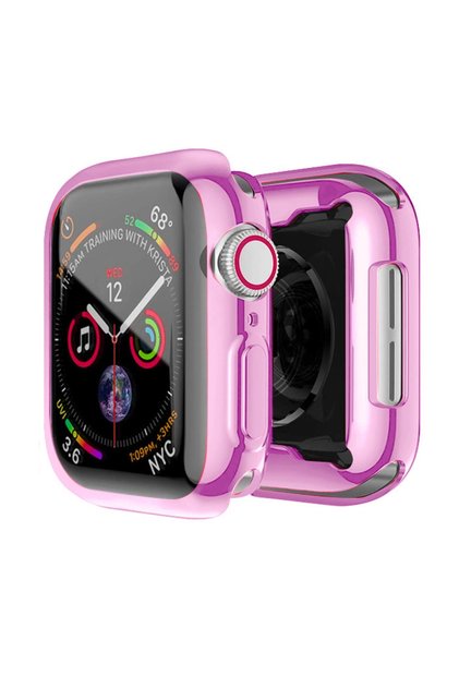 Ally Apple Watch 7 45mm Compatible 360 Protection Ultra Slim Silicone Case Rose Gold