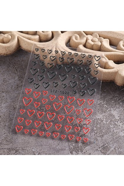 3 Boyutlu Nail Art Kendinden Yapışkanlı Sticker Tırnak Sanatı Kına Düğün Özel Gün Protez Tırnak