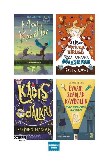 Hediyeli- Eyvah! Sorular Kayboldu - Kaçış Odaları - Alis Ve Mutluluk Virüsü - Mavi Kanatlar Ortaokul