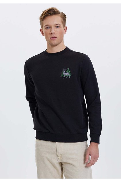 Men's 100% Cotton Printed Crew Neck Sweat Better Cotton