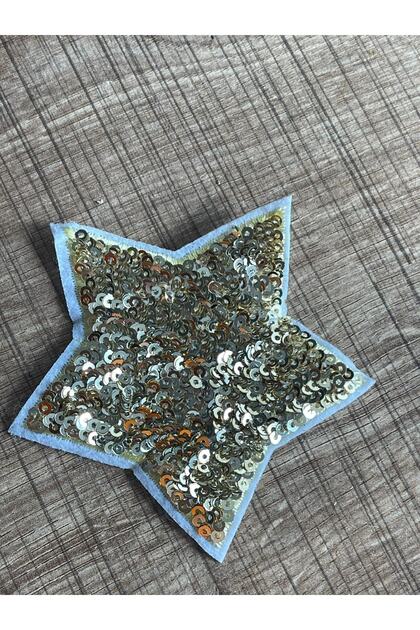 7X7 cm Star Applique - Sequined Design, Rigging Patch