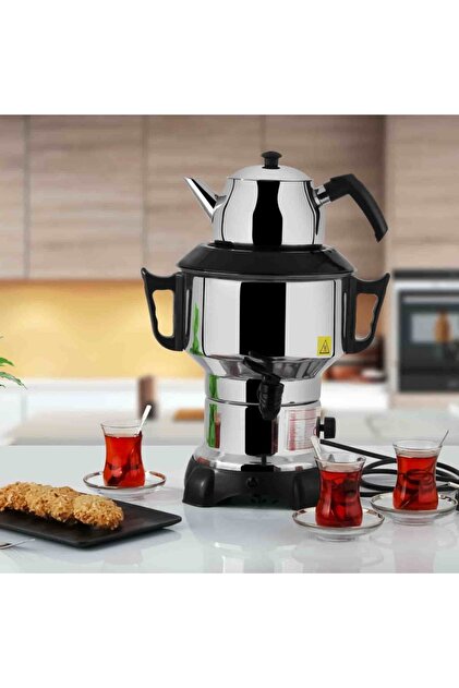 Lines Aldente Siyah Klasik Elektrikli Semaver 4.5 Litre - Fiyatı