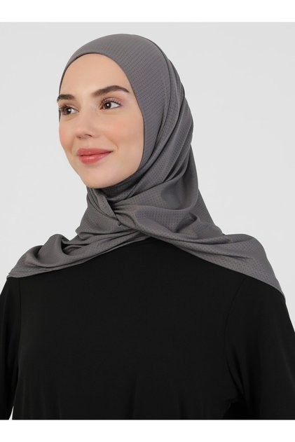 Hanfendy Series Premium Scarfs Hijab - St058 Dark Gray (2905827)